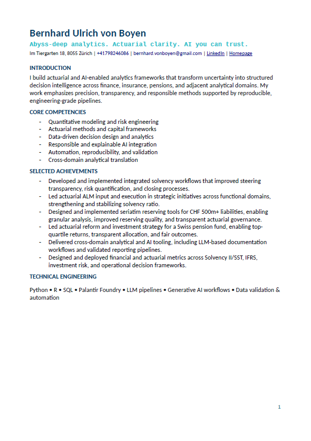 Verbose CV English Preview